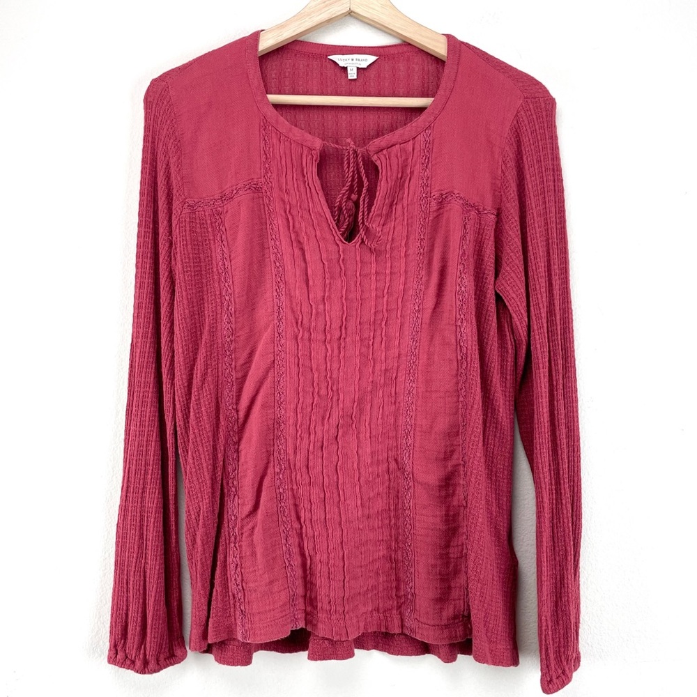 Lucky Brand Womens Peasant Top - Picture 1 of 7